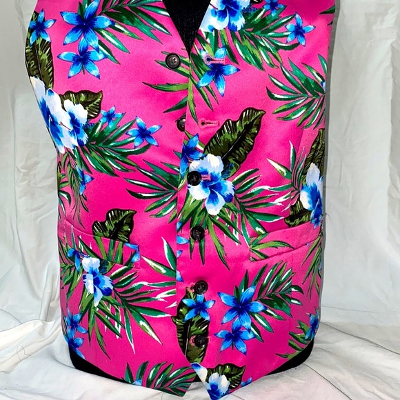 PROM VEST- J.FERRAR 6 BUTTON TROPICAL VEST - Picture 5 of 5